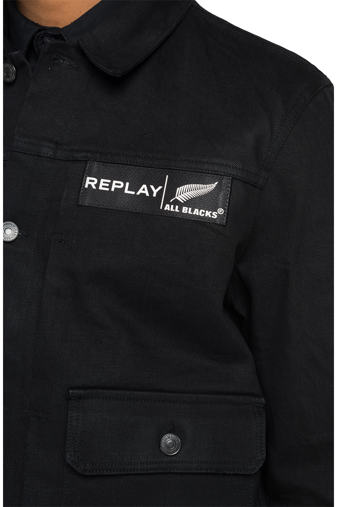 ALL BLACKS × REPLAY ブラックデニムジャケット 詳細画像 ブラック 6